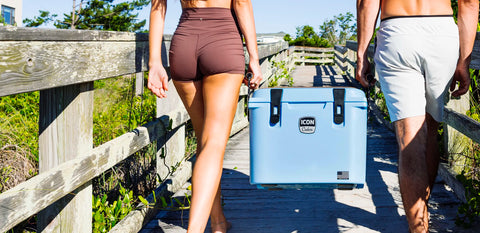 Icon Hard Coolers are perfect for the beach.